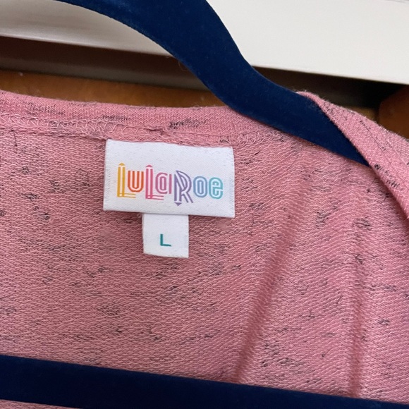Lularoe Shirley in pink/gray heather sz L - Picture 2 of 4